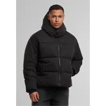 Puffer Jacket With Flap Hood - black S