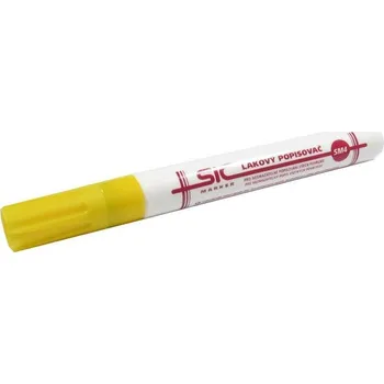 Lakový popisovač nesmazatelný žlutý SIC Marker SM4