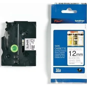 Pásek do tiskárny Páska "TZ-N231", bílá s černým potiskem, 12 mm x 8 m, BROTHER
