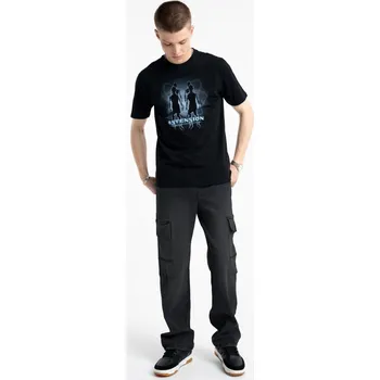 Chlapecké džíny Reporter Young | Chlapecké šedé džíny CARGO s efektem opraného vzhledu a gumou v pase - Barva ŠEDÁ, Velikost 152 253-0110B-21-001-1