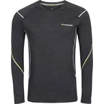 Pánské funkční Merino triko PROGRESS MERINO LS 2XL Černá, Žlutá, Bílá
