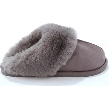 Dámská obuv Pantofle s kožešinou šedá 36/37