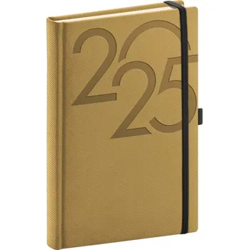 Diář Notique Denní Diář Ajax 2026, Zlatý, 15 x 21 cm