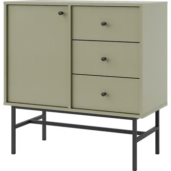 Komoda TOKYO 3 e | komoda 814 | 83,6 cm | eukalyptová/černá