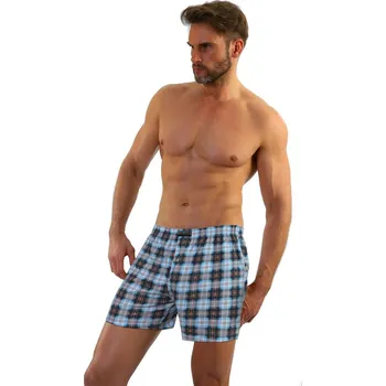 Pánské oblečení Boxerky pro muže PANTHER - Sesto Senso, MODRÁ/BÍLÁ/ORANŽOVÁ XXL i170_5902385313230