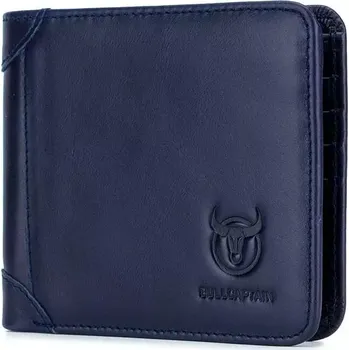 Peněženka Bullcaptain elegantní kožená peněženka Werner Modrá