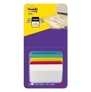 Záložka Samolepící záložky Post-it® do pořadačů - mix barev, 4 ks