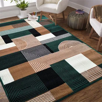 Koberec Koberec ALFA s geometrickým vzorem - zelený Šířka: 80 cm | Délka: 150 cm