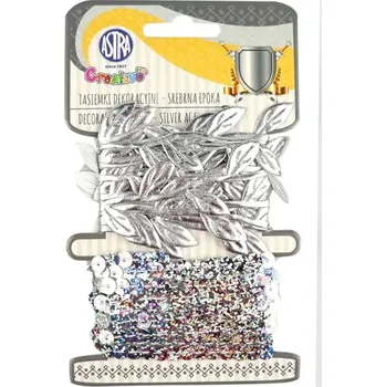 Party dekorace Astra CREATIVO Dekorační šňůrky SILVER AGE, 2 x 2m, 335121002