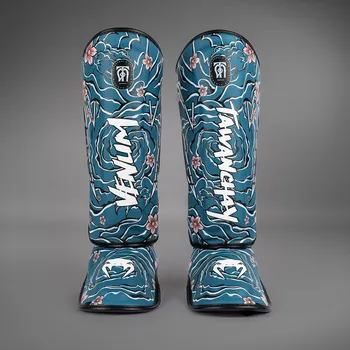 Chránič holeně pro bojový sport Chrániče holení Venum x Tawanchay - Blue/White Velikost: XL