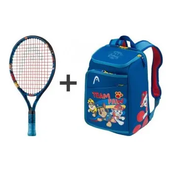 Tenis Head dětská tenisová raketa Paw 19 Blue + batoh Paw Patrol
