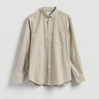 Reserved - Košile regular fit s vysokým podílem bavlny - béžová - RJ177-08X - RJ177-08X-L