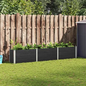 Vyvýšený záhon vidaXL Zahradní vyvýšený záhon 300 x 50 x 54 cm WPC [318099] Barva: Šedá