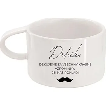 Bílý hrneček "Dědečku, děkujeme za vzpomínky"