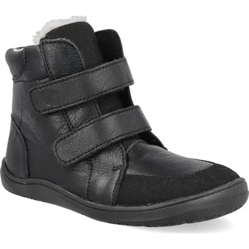Dívčí zimní obuv Barefoot dětské zimní boty Baby Bare - Febo Winter Black Asfaltico černé Velikost: 34