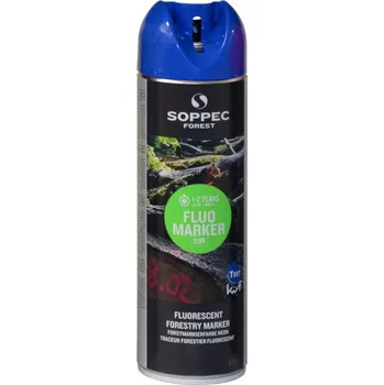 Barva ve spreji Značkovací sprej SOPPEC Fluo Marker, 500ml, modrý