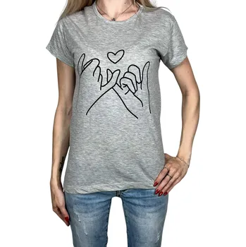 Dámské oblečení AKKAYA Dámské tričko s krátkým rukávem MONIKA Barva: Šedá, Velikost: S