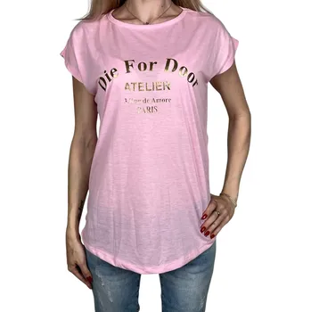 Emola Dámské tričko s krátkým rukávem ATELIER Barva: Růžová, Velikost: M