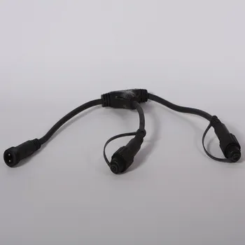 DECOLED Easy Fix T rozbočovač, 2 výstupy, černý, IP67