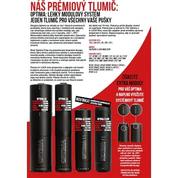 Příslušenství pro sportovní střelbu A-TEC Tlumič A-TEC, model OPTIMA 45, modulový, pro ráže do 6,5mm, na závit M14x1mm