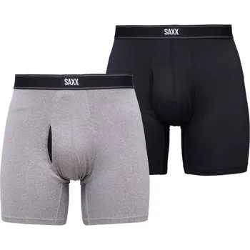 Boxerky Pánské boxerky SAXX DAYTRIPPER COMFORT 2PK M Černá, Šedá, Bílá