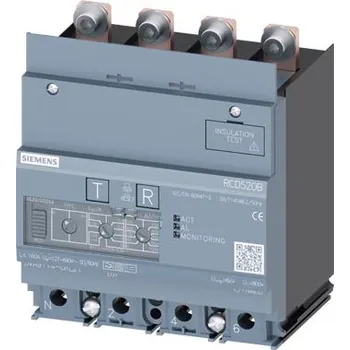 Jistič SIEMENS Jistič diferenčního proudu RCD520B základní RCD typ B nebo B+ 3VA9114-0RL21 3VA9114-0RL21