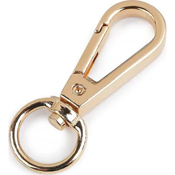 Kovová karabina otočná, průvlek 12 mm Varianta: 3 zlatá klasik, Balení: 1 ks