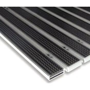 Rohožka Gumová hliníková venkovní vstupní rohož FLOMA Alu Low (Bfl-S1) - 80 x 120 x 1 cm