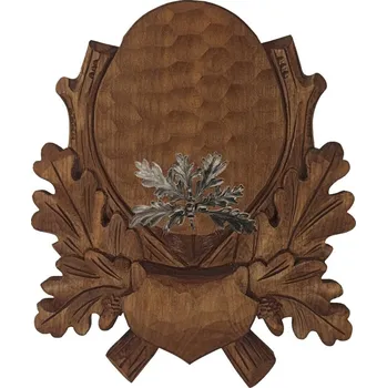 Dřevo Novák Podložka pod trofej č.143 - hnědá + okrasné plechové krytí zbraní