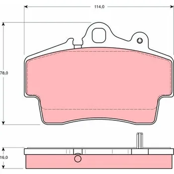 Brzdová destička Sada brzdových destiček, kotoučová brzda LUCAS GDB1394
