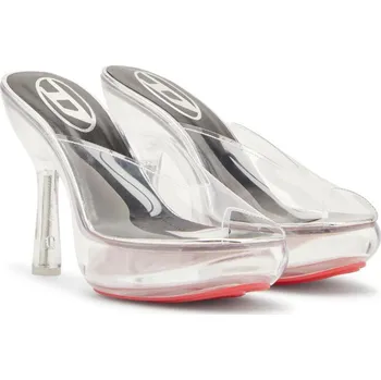 Dámské sandále SANDÁLE DIESEL LAKE D-LAKE PLATFORM SDL SANDALS TRANSPARENT SILVER