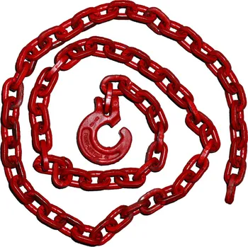 Řetěz Řetězový úvazek červený G80 8mm/ 3m, bez jehly