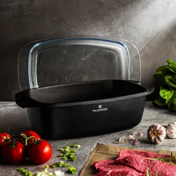 Hrnec Hliníkový pekáč s pokličkou VALDINOX EXPERT černý 5,7 l