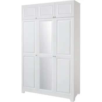 Šatní skříň Skříň č. 3 / MDF V.2 + Zrcadlo V.2 + Antresol Madrid