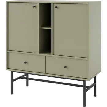 Komoda TOKYO 3 e | komoda 825 | 100,2 cm | eukalyptová/černá