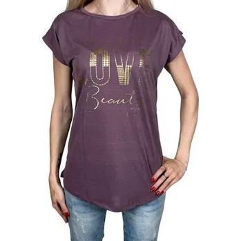 Emola Dámské tričko s krátkým rukávem INFINITY Barva: Fialová, Velikost: XL