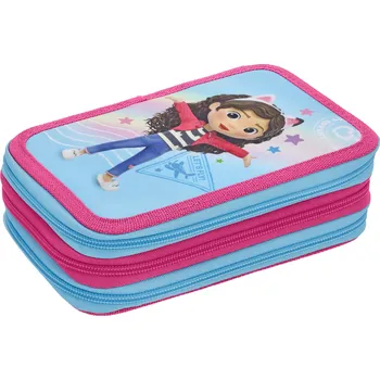 Penál Gabby´s Dollhouse Třípatrový penál (modrá)