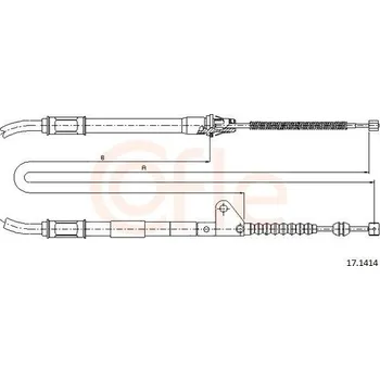 Lanko parkovací brzdy Tažné lanko, parkovací brzda COFLE 92.17.1414