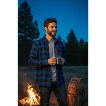 Pánská košile Košile FLANEL, různé barvy Velikost XXL modrá