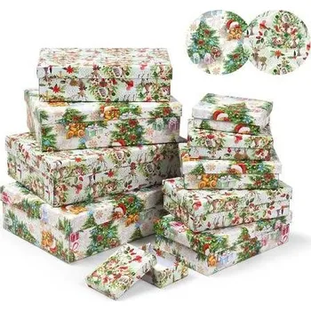 ARGUS Sada 10 ks dárkových krabic vánoční 25001181