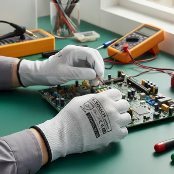 Pracovní oblečení Procera Rukavice X-TOUCH CARBON ESD Velikost 9 bílá