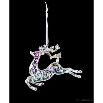 Party dekorace LEDOVÉ KRÁLOVSTVÍ | závěsná dekorace DUHOVÝ JELEN | 12 cm