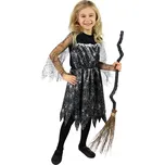 Dětský kostým čarodějnice s pavučinou M
