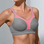 Blancheporte Speciální sportovní podprsenka bez kostic šedá/růžová 85E