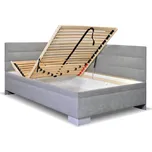 Rohová čalouněná postel Niobe, s úložným prostorem, 90x210cm