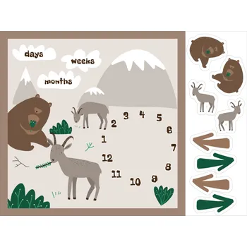 Imitace bavlny PANEL 160x120 - milníková deka horský zvěřinec