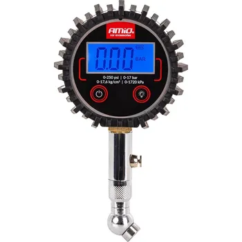 Auto-moto Amio Digitální pneuměřič 17 BAR s otočnou hlavicí, resetovacím ventilem