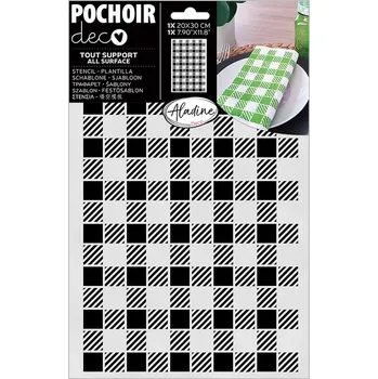 Výtvarná sada Šablona Aladine, 20x30 cm - Skotská kostka