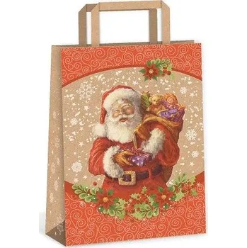 Dárková taška ARGUS Mikulášska dárková taška kraft 22x29x11cm 20291014