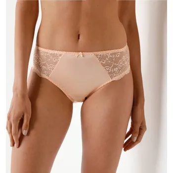 Kalhotky Sada 2 klasických kalhotek Salford z úpletu a krajky žlutá/meruňková 38/40